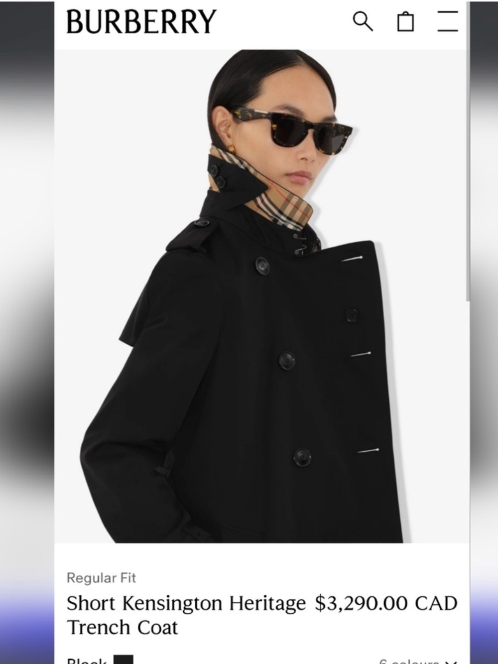 Burberry Classic Black Double-Breasted Trench Coat - Picture 5 of 7